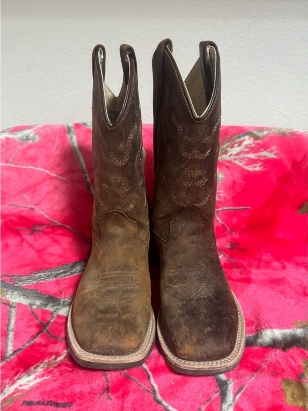 Kids Brown Western Pull-On Boots